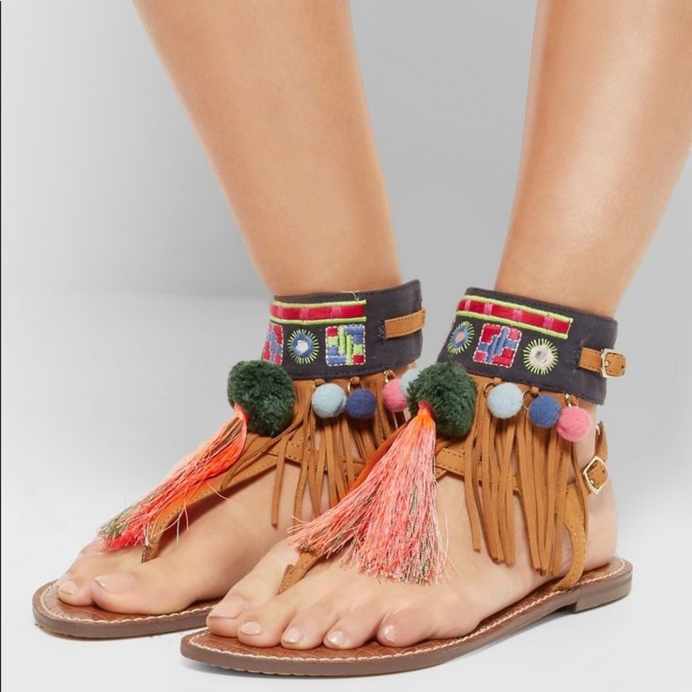 SOLD😬Sam Edelman Boho Sandal Leather Tan7.5 - Picture 1 of 8